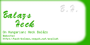 balazs heck business card